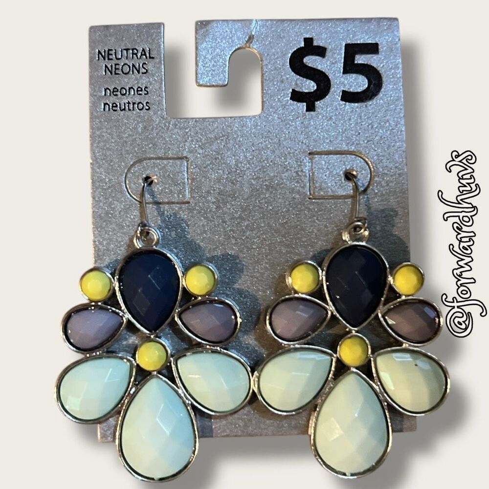 Bundle Sale 3 for $15 | Walmart Neutral Neons Hypoallergenic Dangle Earrings